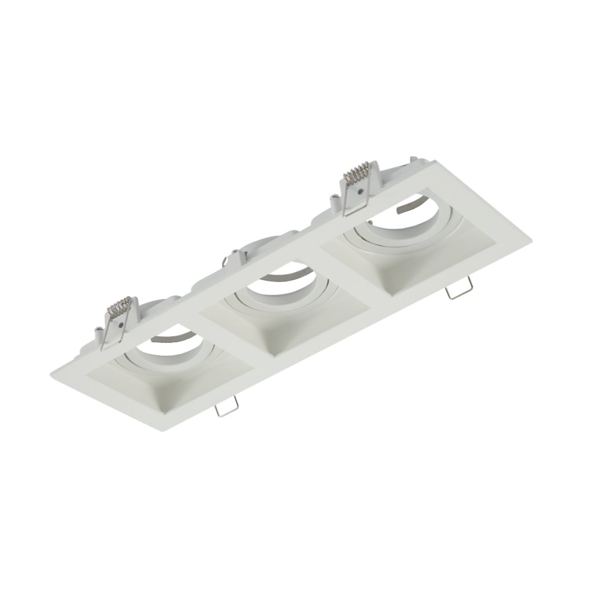Main image of Grille Recessed Tilt Downlight White with 3xGU10 Fitting | TEKLED 165-03876