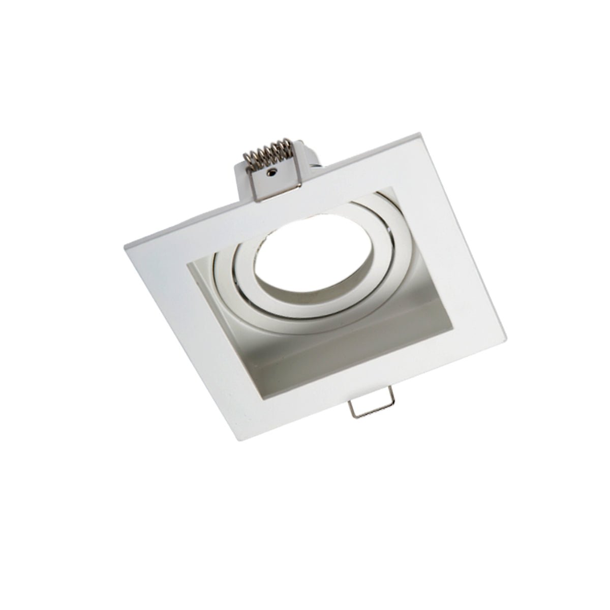 Main image of Grille Square Recessed Tilt Downlight White with GU10 Fitting | TEKLED 165-03872