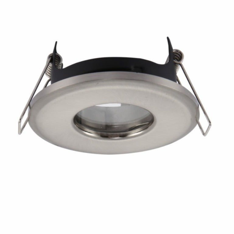 Main image of IP65 Fixed Diecasting Downlight With GU10 Terminal Bracket And Junction Box Satin Nickel | TEKLED 143-03734