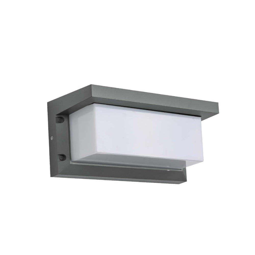 Main image of LED Diecast Aluminium Cubioid Hood Wall Lamp 20W Cool White 4000K IP54 Anthracite Grey | TEKLED 182-03358