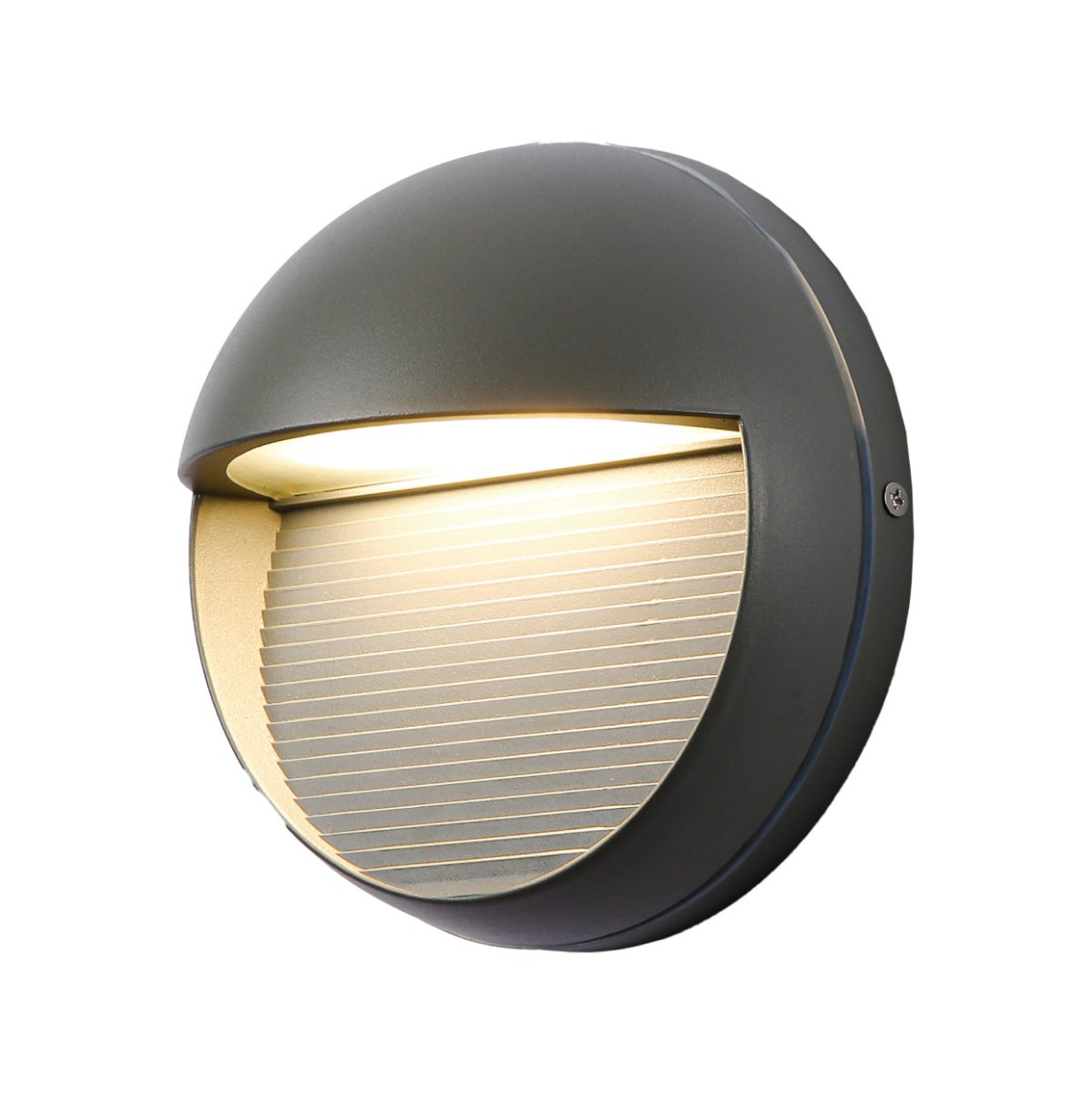 Main image of LED Diecast Aluminium Round Stair and Wall Light 5W Warm White 3000K IP54 Grey | TEKLED 182-03346 on version
