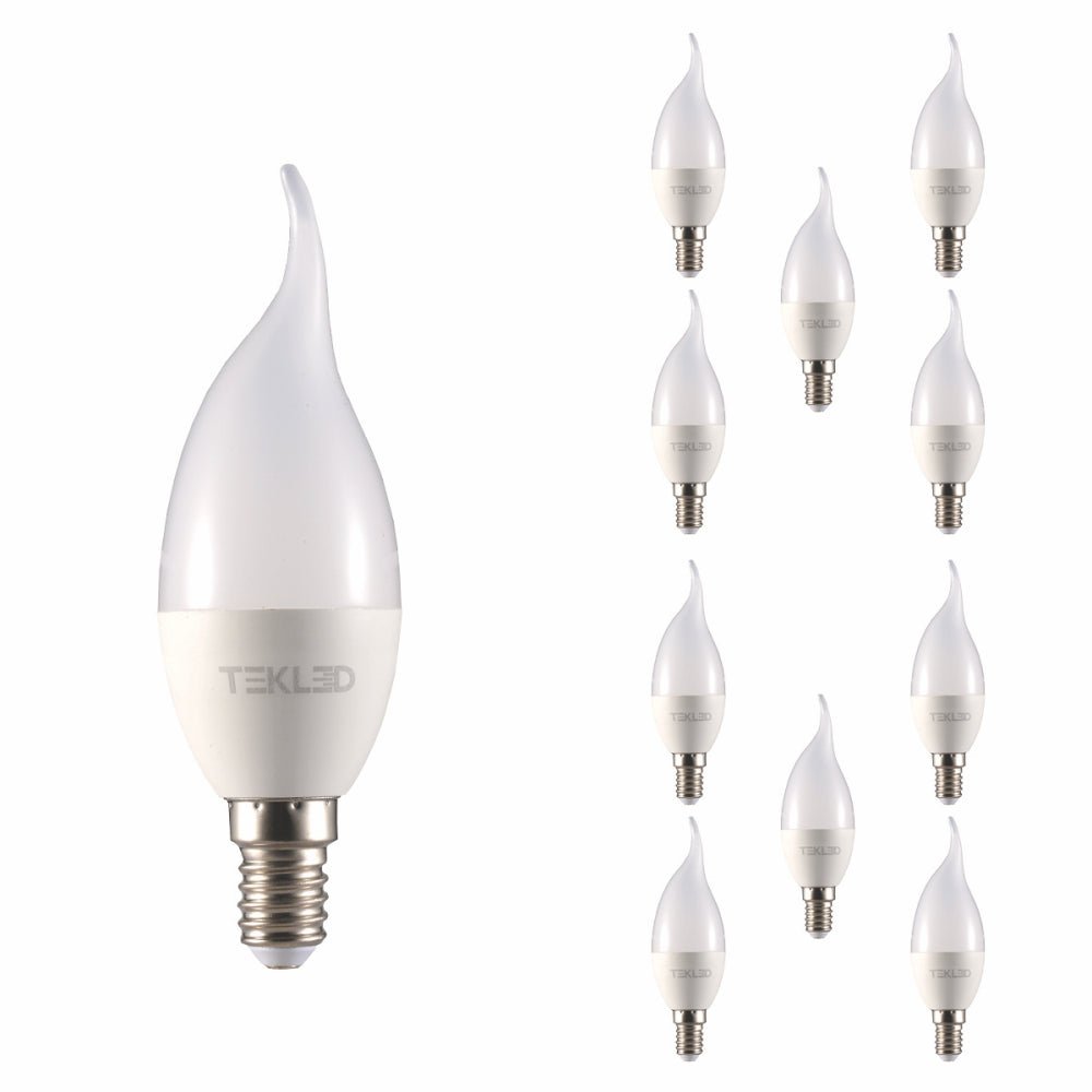 Main image of pisces led candle bulb c37 tail e14 small edison screw 6w 2700k warm white pack of 10