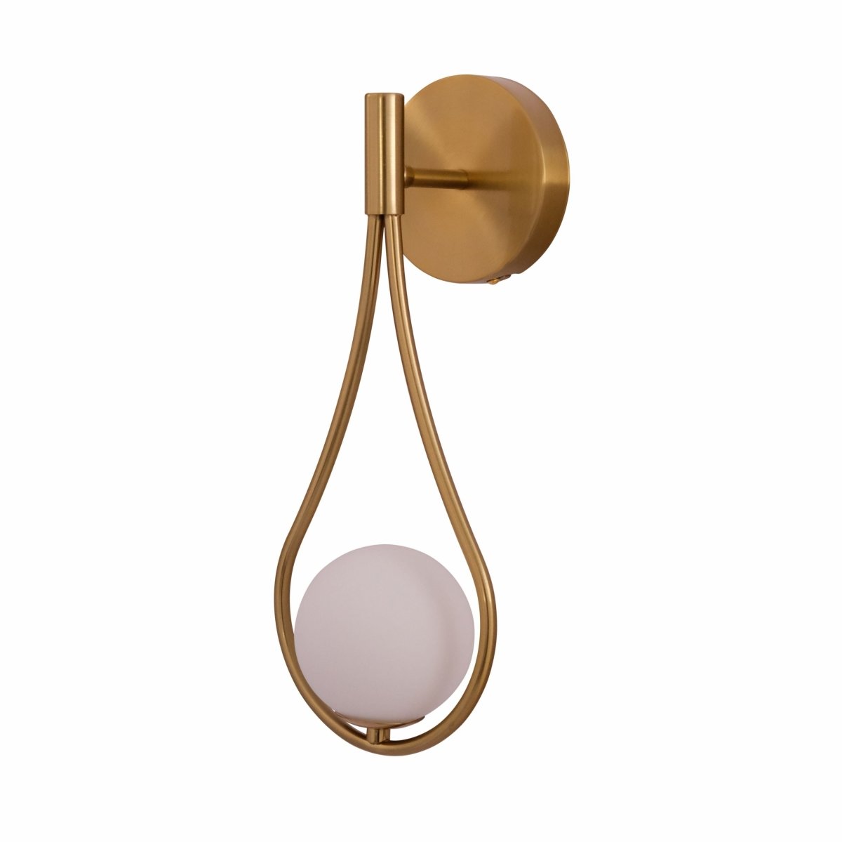 Main image of Opal Glass Gold Metal Globe Wall Light with G9 Fitting | TEKLED 151-19740