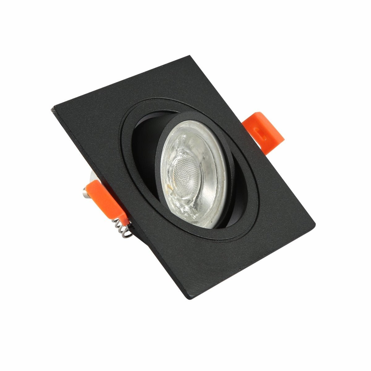 Main image of Square Recessed Tilt Downlight Black with GU10 Fitting | TEKLED 165-03890