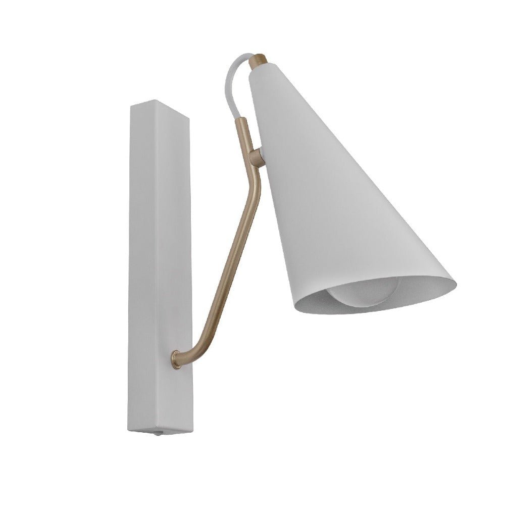 Main image of White Metal Cone Wall Light with E27 Fitting | TEKLED 151-19650