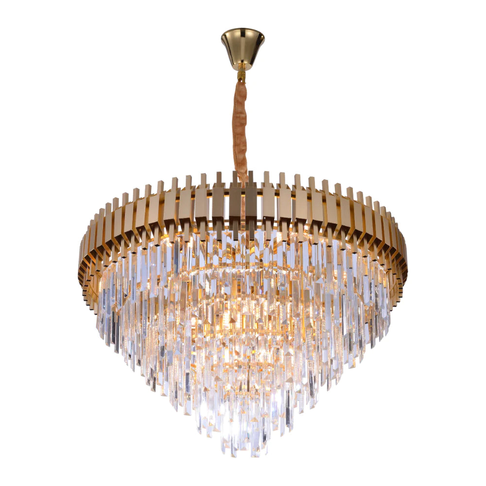 Main image of Metropolitan Square Beam Design Tiered Crystal Modern Chandelier Ceiling Light | TEKLED 159-17902