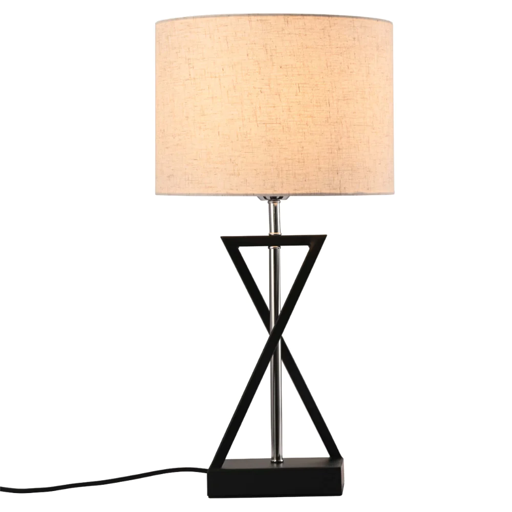 Black nickel table online lamp