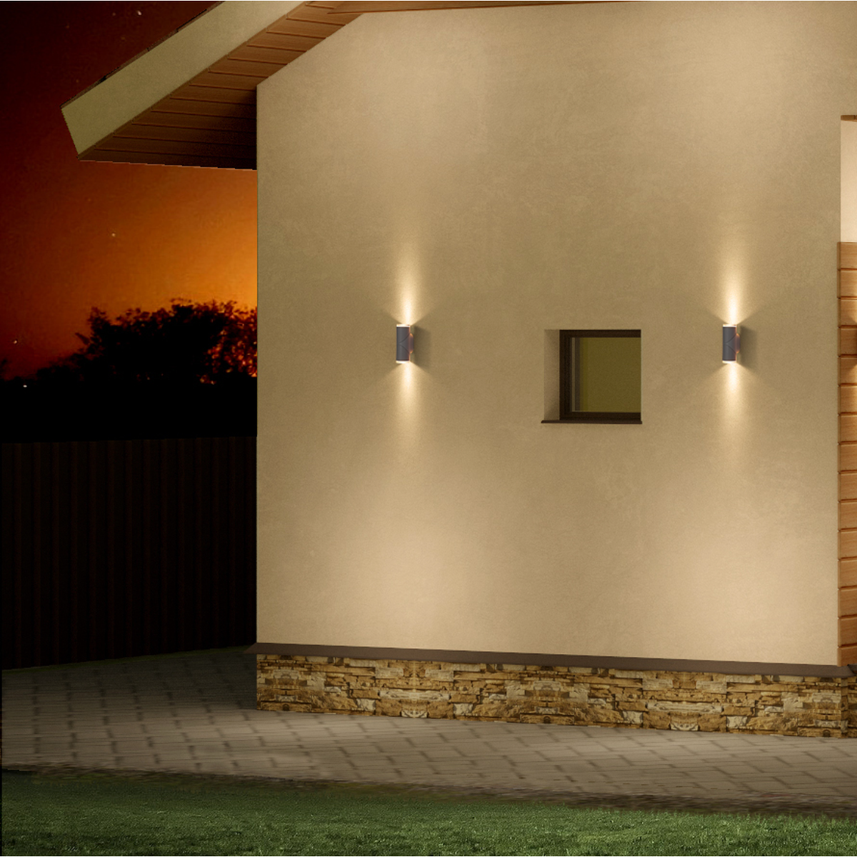 Rotatable Cylinders Outdoor LED Wall Light White 3000K Wide Beam 182-03418 in play