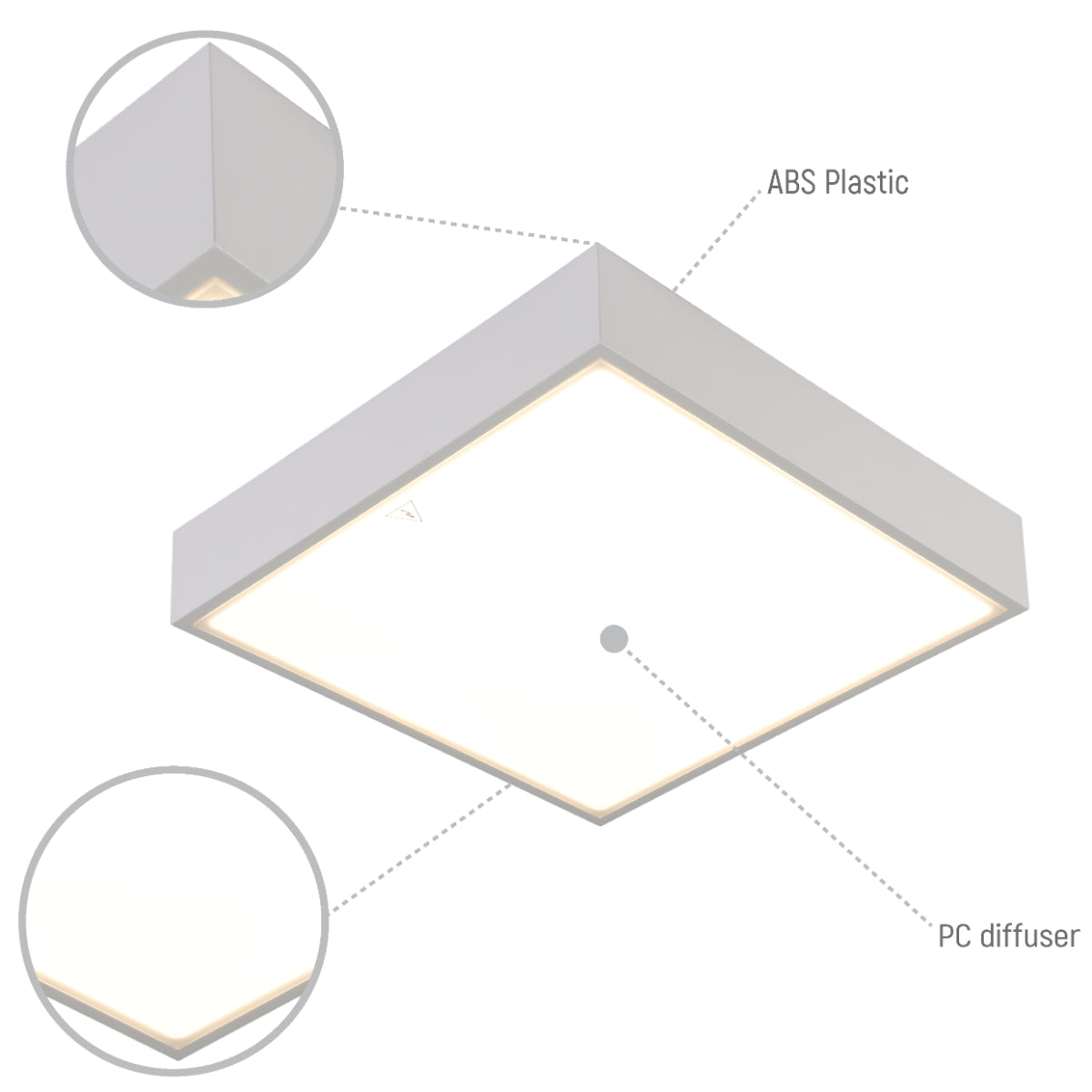 Lighting properties of Sleek LED Bulkhead Light IP65 Ceiling Wall Interior Exterior 24W 4000K White 181-15362