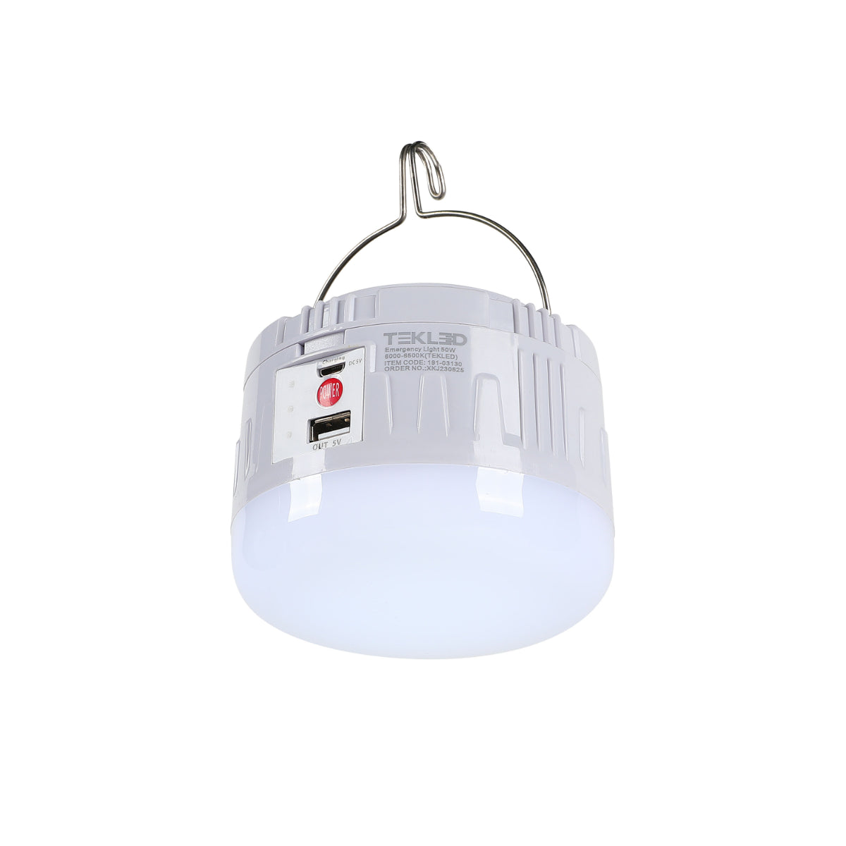 Main image of Solar Rechargeable Emergency Light Bulb Lantern Cool Daylight 191-03130