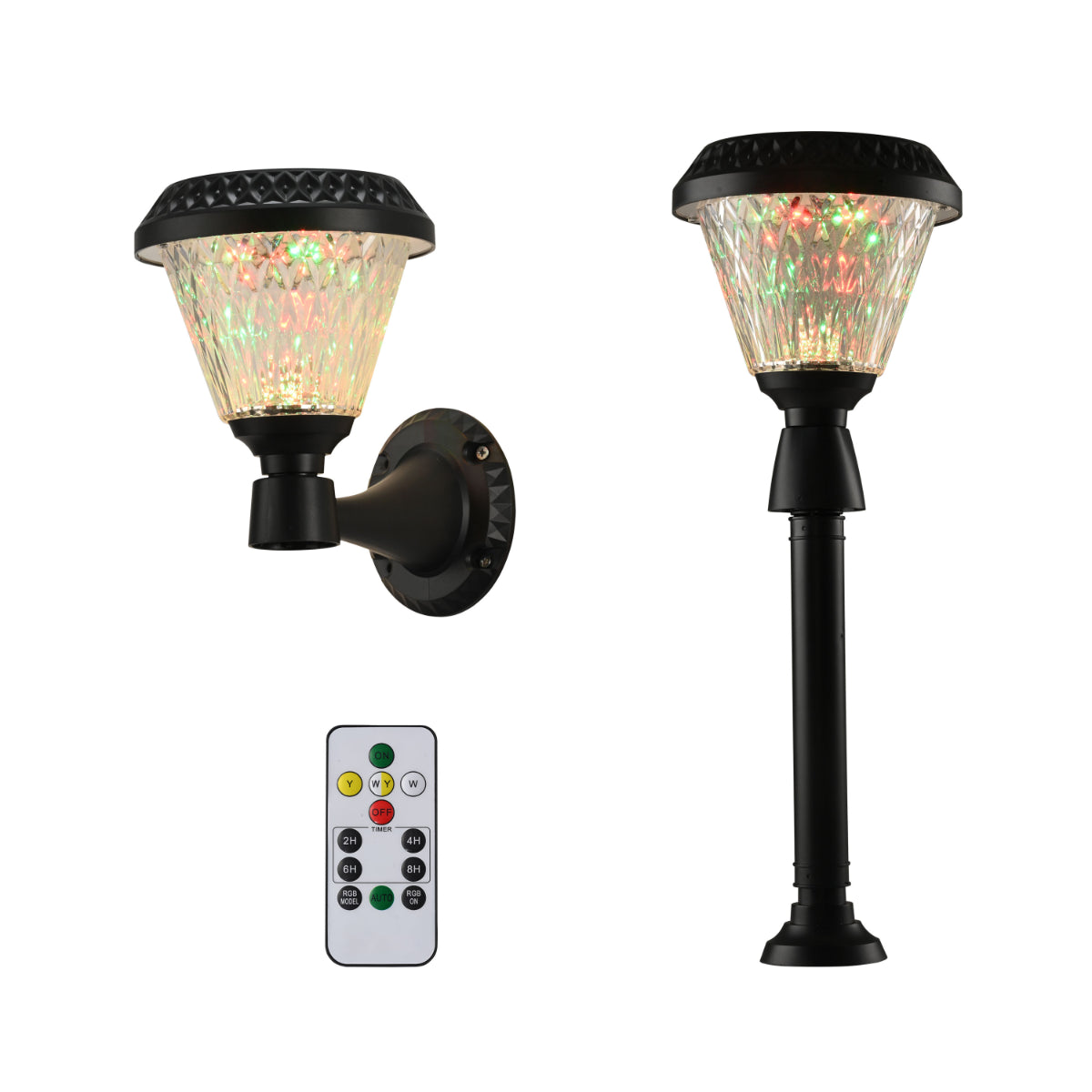 Versatile Solar Lamp with Color Brightness Control Wall Sconce