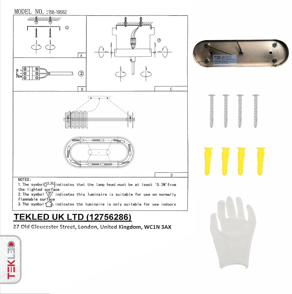 User manual for Coffin Crystal Gold Metal Island Chandelier L900 with 18xE14 Fitting | TEKLED 156-19562