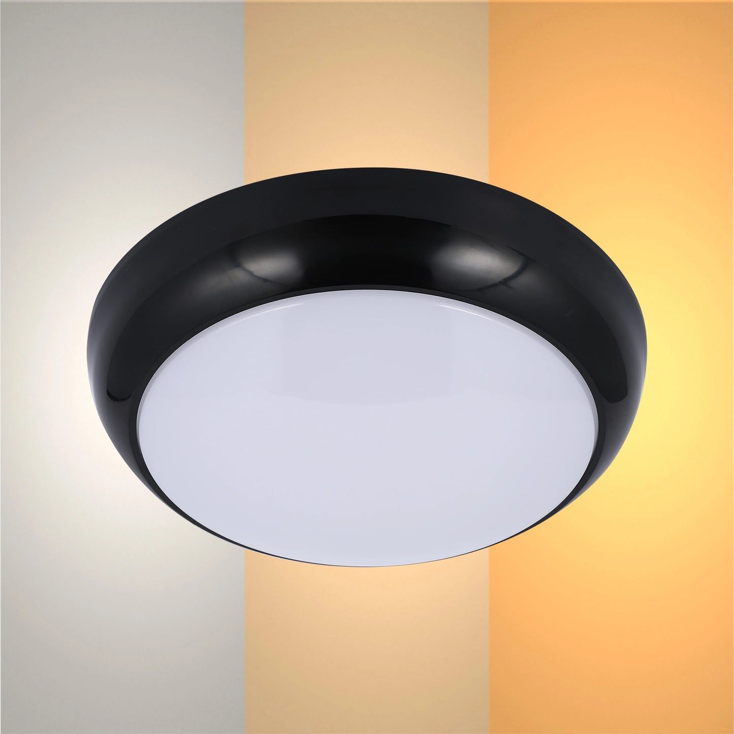 LED Paladin Bulkhead 14-16-20 W 3CCT IP54 with White Rim