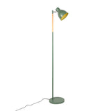 Nordic Floor Lamp with Wood Accent - E27 Rotatable Shade 3 Finishes