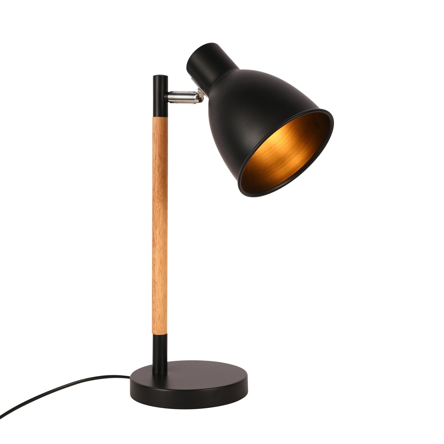 Nordic Elegance Desk Lamp with Dominant Wood Feature