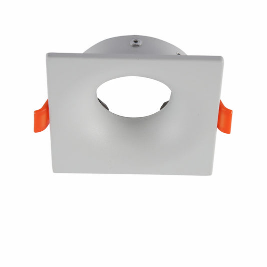Round or Rectangle White Diecast Aluminium Fixed Downlight GU10 Fitting