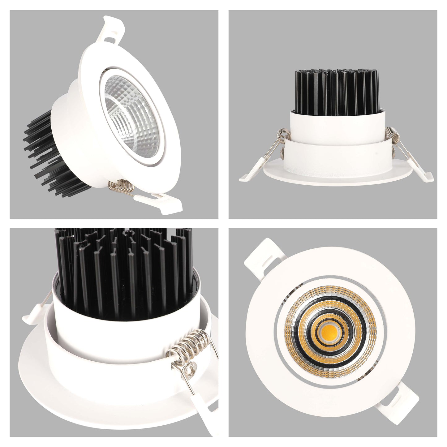 Modern White COB LED Recessed Downlight, 5W 4000K