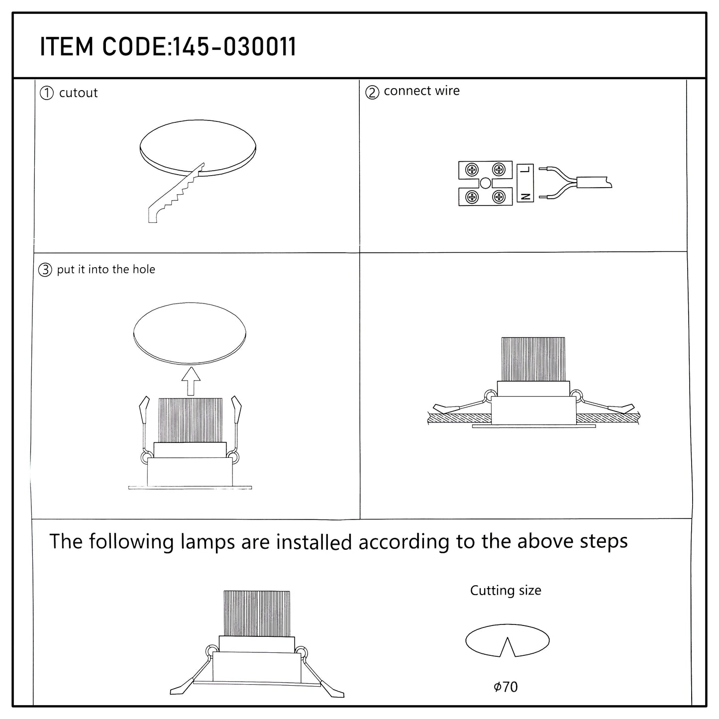 Modern White COB LED Recessed Downlight, 5W 4000K