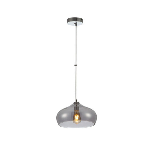 Smoky Glass India Dome Globe Pendant Ceiling Light E27
