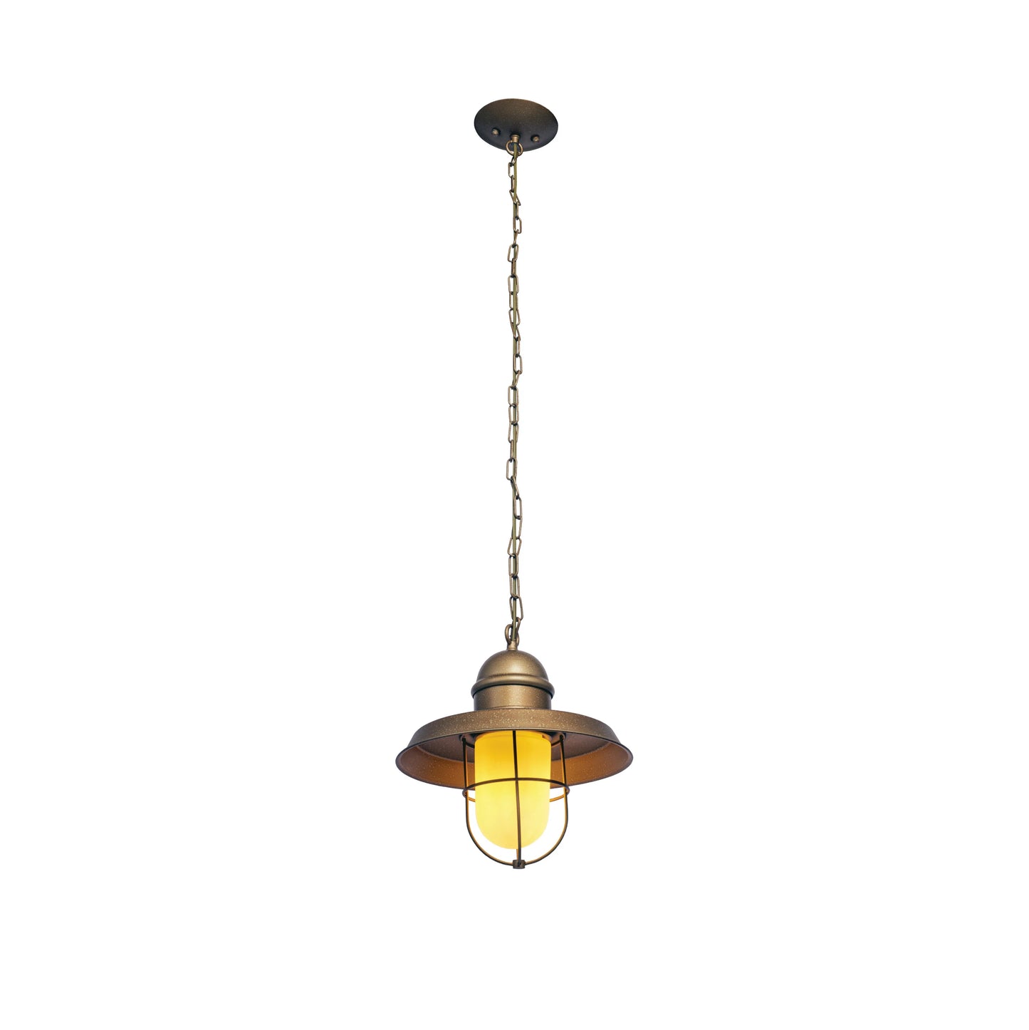 Bronze Metal Opal Step Pendant Ceiling Light