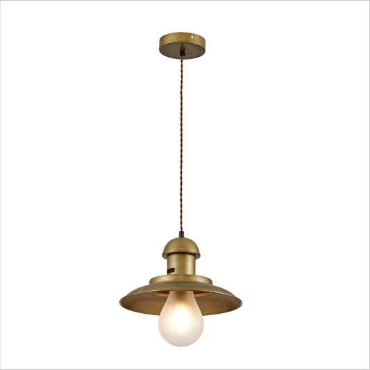 Bronze Metal Opal Step Pendant Ceiling Light