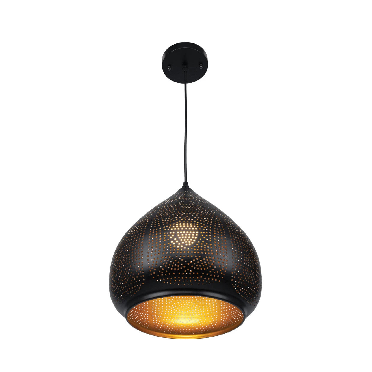 Black-Golden Metal India Dome Pendant Ceiling Light E27