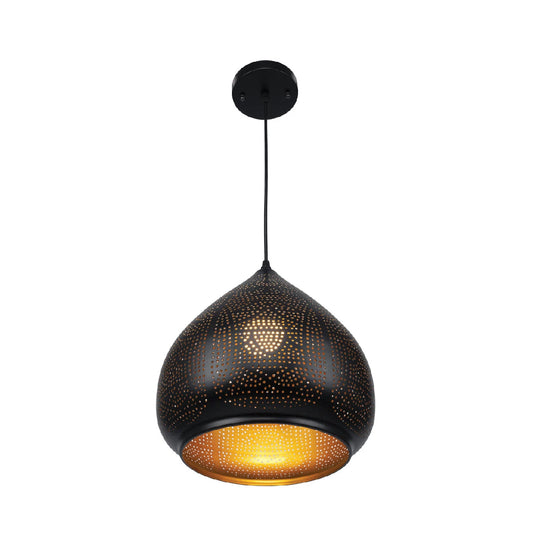 Black-Golden Metal India Dome Pendant Ceiling Light E27