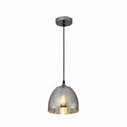 Silver Gold Glass Dome Pendant Ceiling Light E27