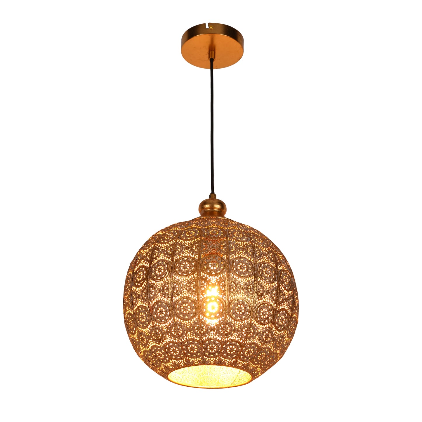 Antique Brass or Brown Gold Moroccan Style Dome Pendant Ceiling Light E27