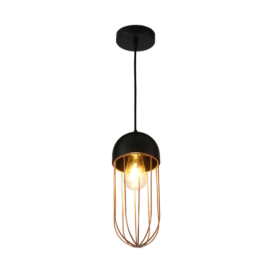 Aurelia Black & Gold Cage Pendant Light