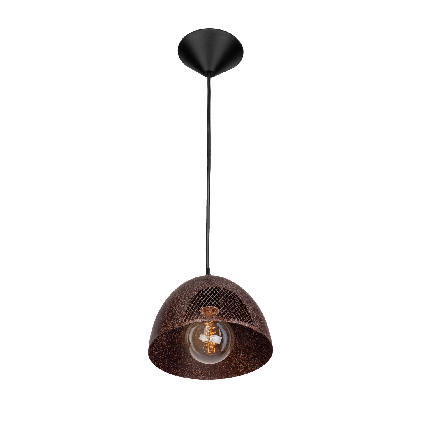 Rusty Brown Metal Dome Pendant Ceiling Light E27