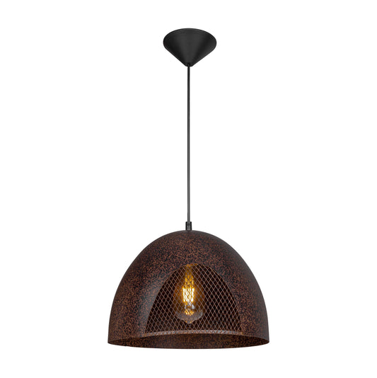 Rusty Brown Metal Dome Pendant Ceiling Light E27