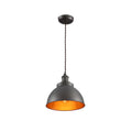 Brooklyn Vintage Metal Dome Pendant Light Pewter Copper Gold Brass E27