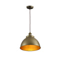Brooklyn Vintage Metal Dome Pendant Light Pewter Copper Gold Brass E27