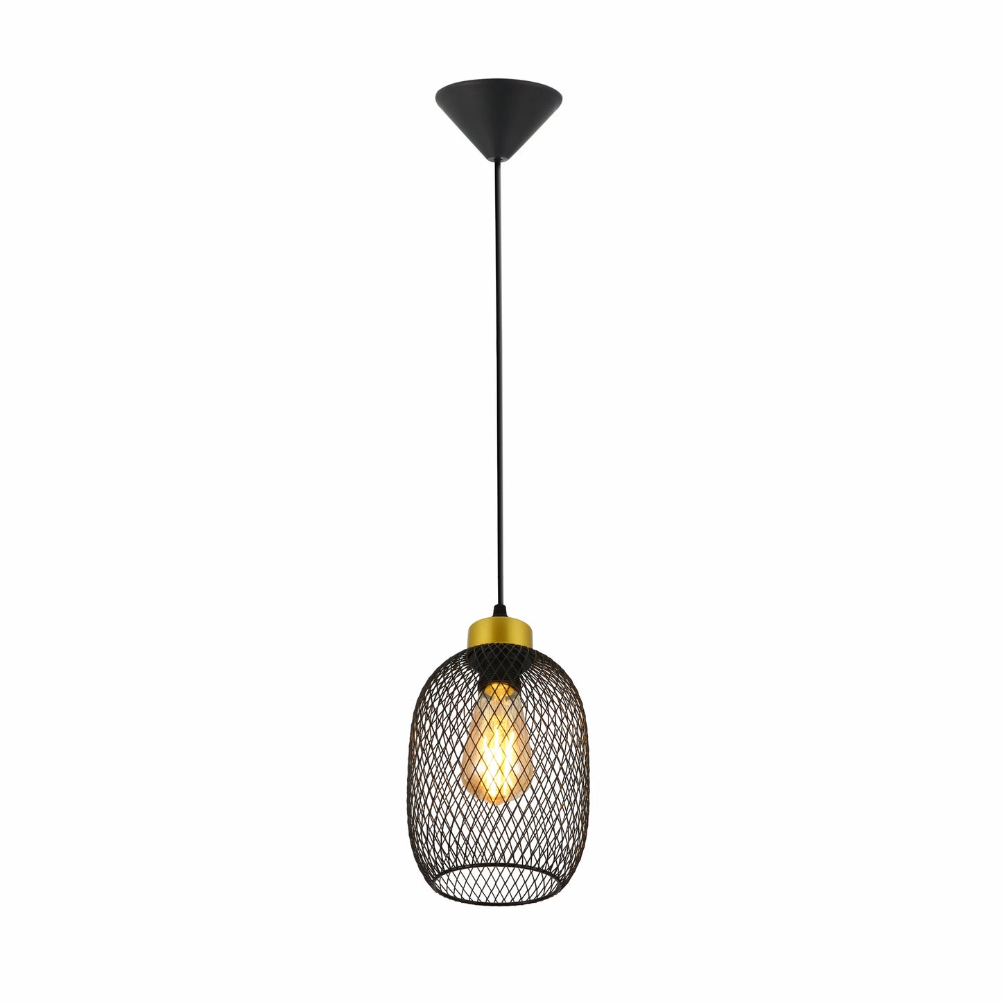 Mesh Cage Lantern Metal Pendant Ceiling Light E27