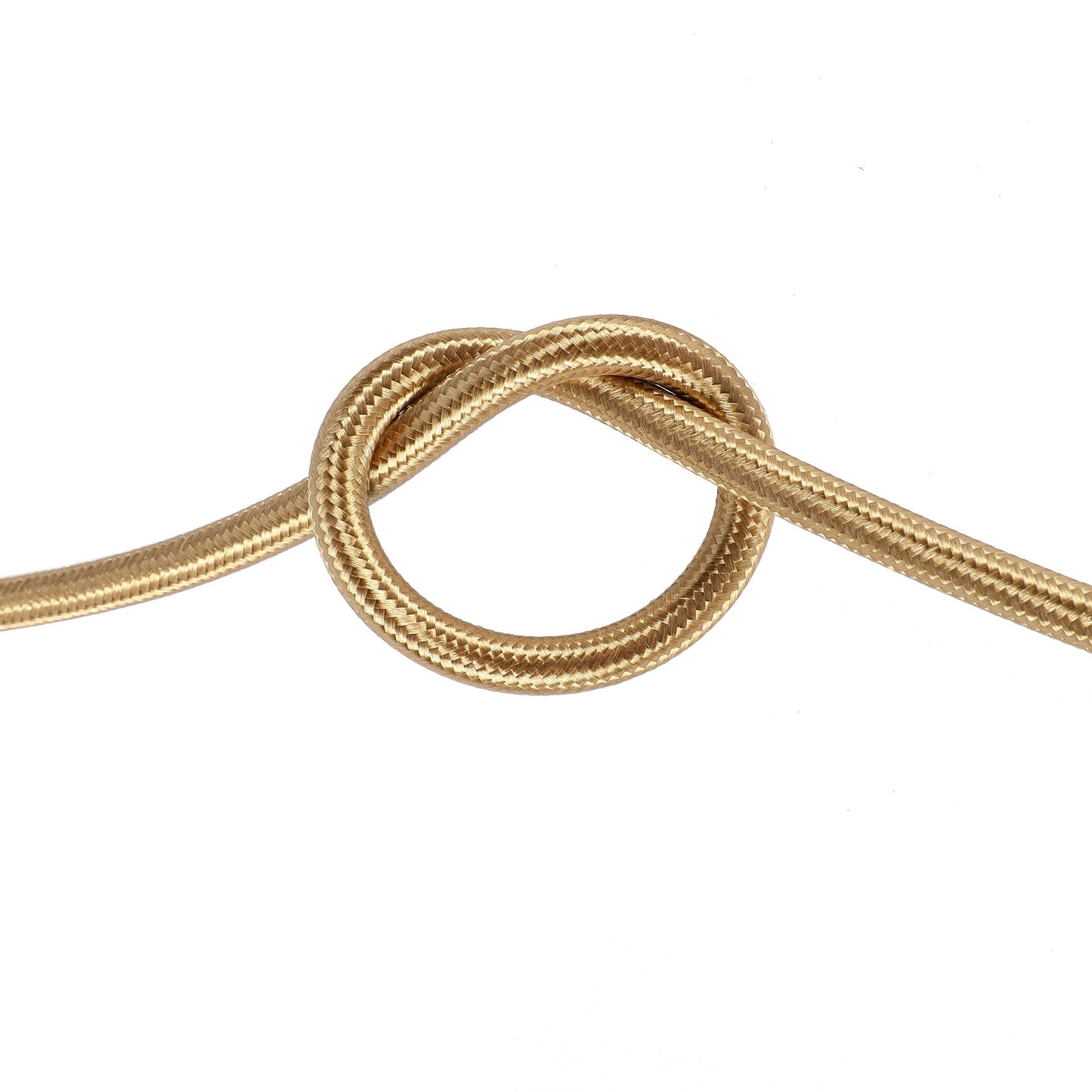 Gold Braided Fabric Lighting Cable 2×0.75