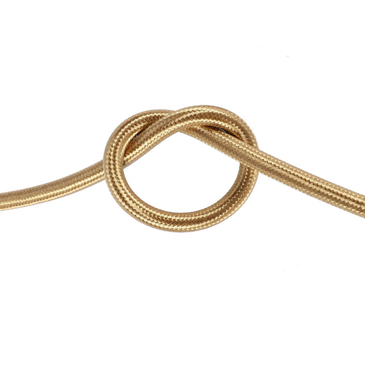 Gold Braided Fabric Lighting Cable 2×0.75