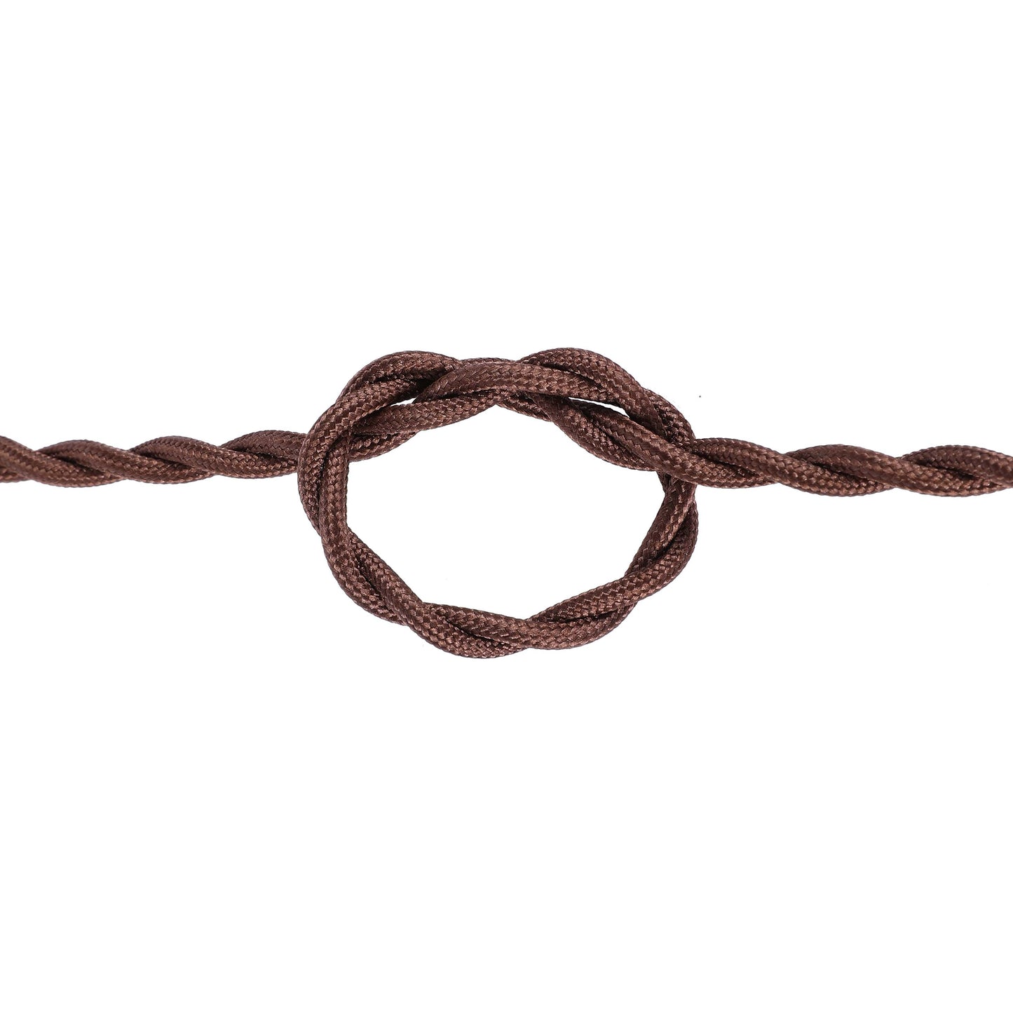 Brown Twisted Braided Fabric Lighting Cable