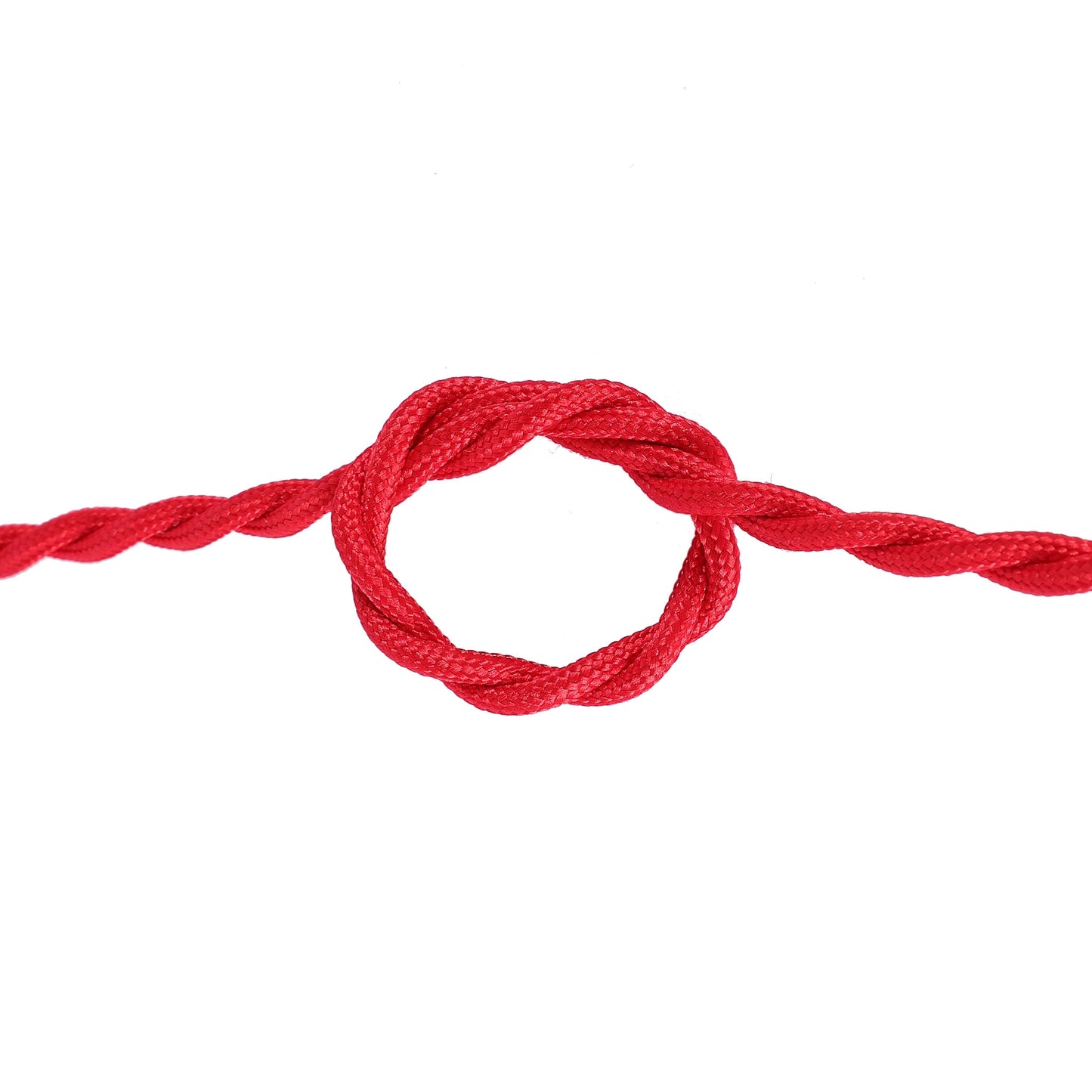 Red Twisted Braided Fabric Lighting Cable