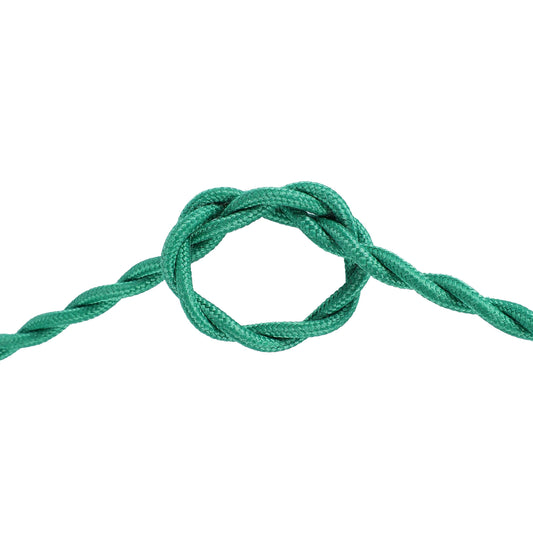 Green Twisted Braided Fabric Lighting Cable