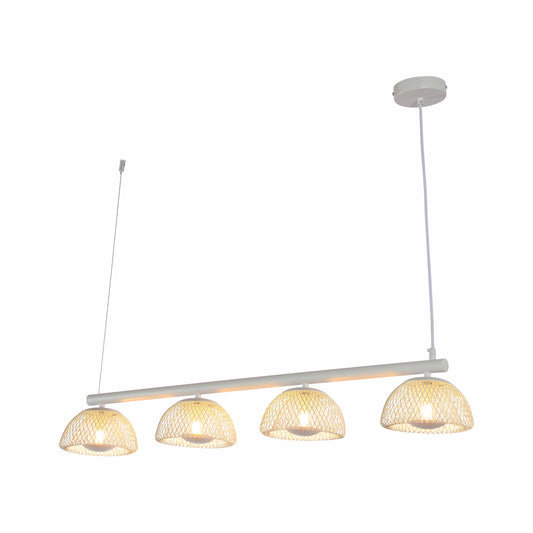 Modern White Mesh Cage Dome Chandelier with G9 Bulbs - 950mm