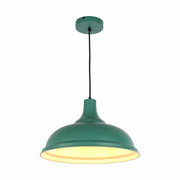 Modern Step Pendant Light - 38cm Metal Shade in Varied Hues