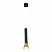 Black & Gold Single Pendant Light GU10