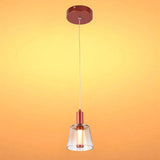 Cross-Hatch Textured Glass Pendant Light - E27 Fitting, 110mm Diameter