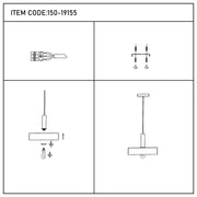 Modern Black Brass Ceiling Pendant Light, Adjustable Drop, E27