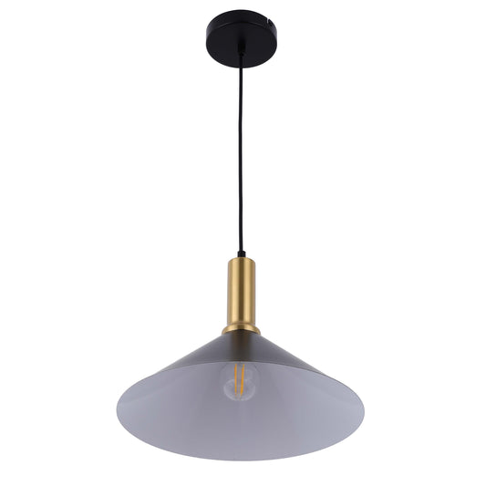Pendant Lamp MMD24064A-1S Black+Brass 1xE27