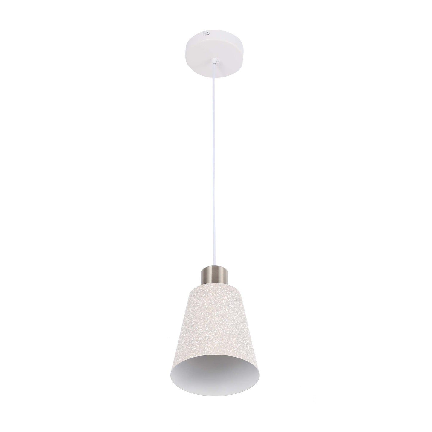 Modern White Speckled & Antique Bronze Cone Pendant Light, E27 (1, 3 & 5-Light Options)
