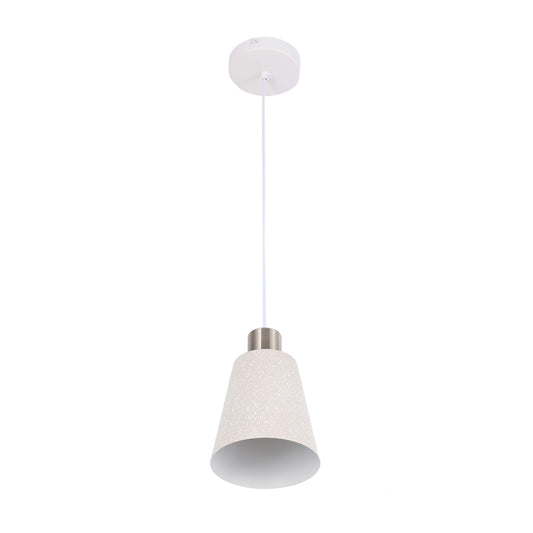 Modern White Speckled & Antique Bronze Cone Pendant Light, E27 (1, 3 & 5-Light Options)
