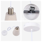 Modern White Speckled & Antique Bronze Cone Pendant Light, E27 (1, 3 & 5-Light Options)
