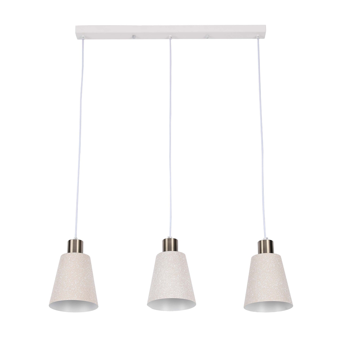 Modern White Speckled & Antique Bronze Cone Pendant Light, E27 (1, 3 & 5-Light Options)